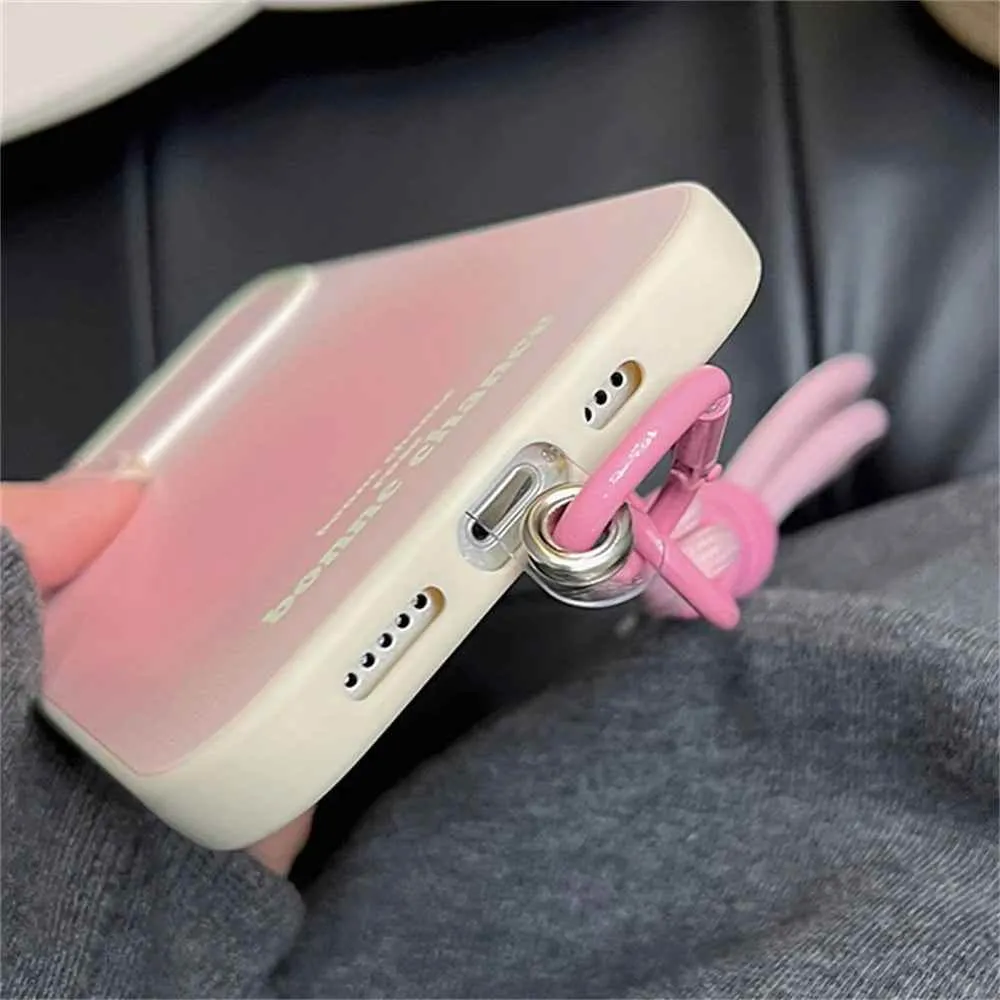 Cute Phone Cases For iPhone 11, 12, 13, 14, or 15 - Large Window Lens Protective Cover with Soft Lanyard - TSP372