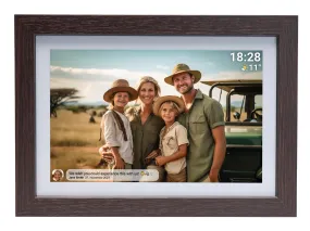 Denver Pff-1042Dwmk2 Digital Photo Frame Wood 25.6 Cm (10.1") Touchscreen Wi-Fi