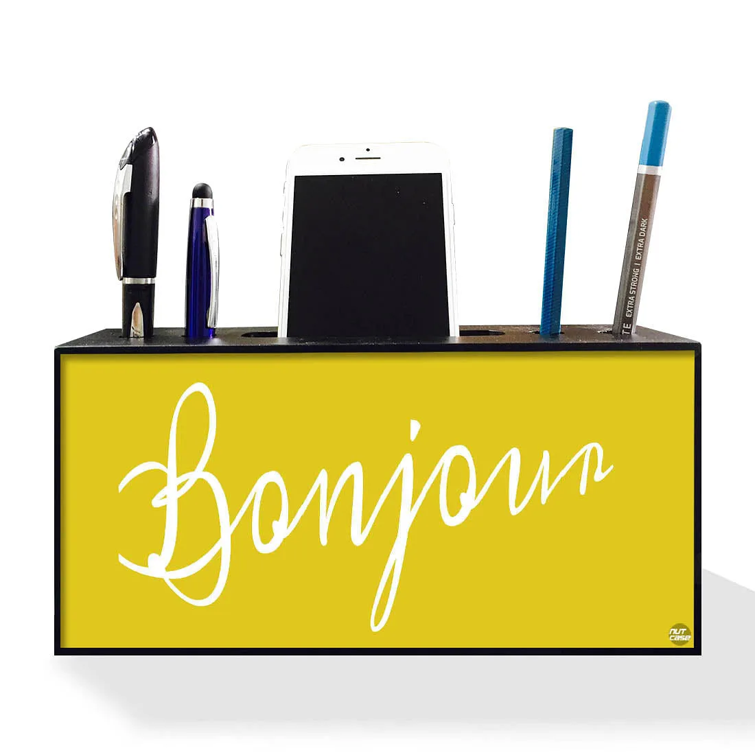 Desk Organizer Pen and Mobile Holder Stand for Office Use - Bonjour