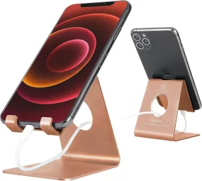 Desktop Cell Phone Stand Holder - Compatible with 4-8 Inch Phones - Rose Gold