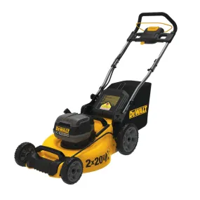 DeWALT DCMW220X2C 20V Max Brushless 20" 3 in 1 Cordless Lawn Mower Kit (Includes (2) 20V Max 9.0ah Batteries, Charger, Mulching Plug, and Collection Bag)