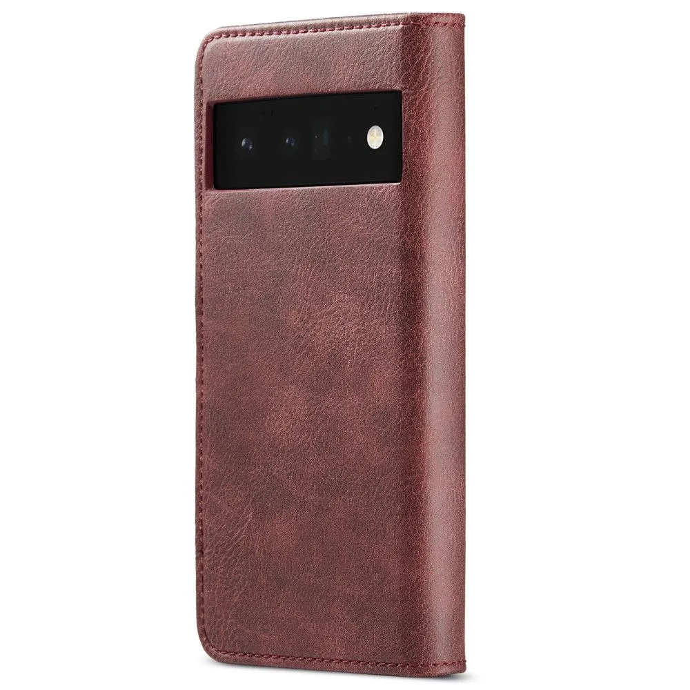 DG.MING Google Pixel 6 Pro 2-in-1 Wallet Case - Red