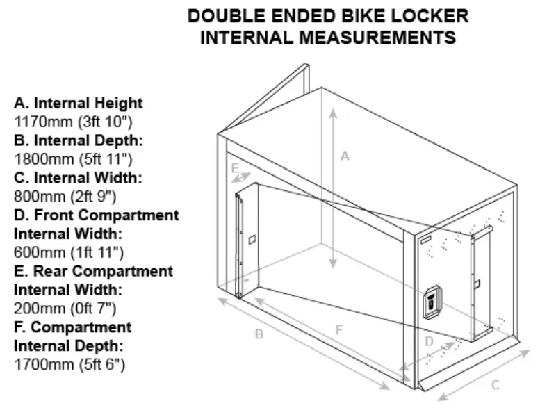 Double Ended Metal Bike Shelter