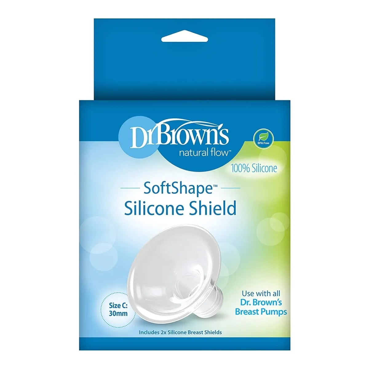 Dr.Brown's SoftShape Silicone Shields - 2 pack - Size C - Transparent