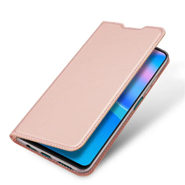 DUX DUCIS Skin Pro Faux Leather Wallet Flip Case for Huawei P Smart 2021 - Rose Gold