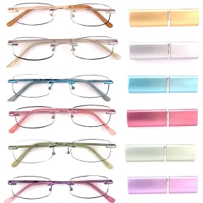 Easter Frameless Metal Tube Readers With Matching Pastel Colored Case