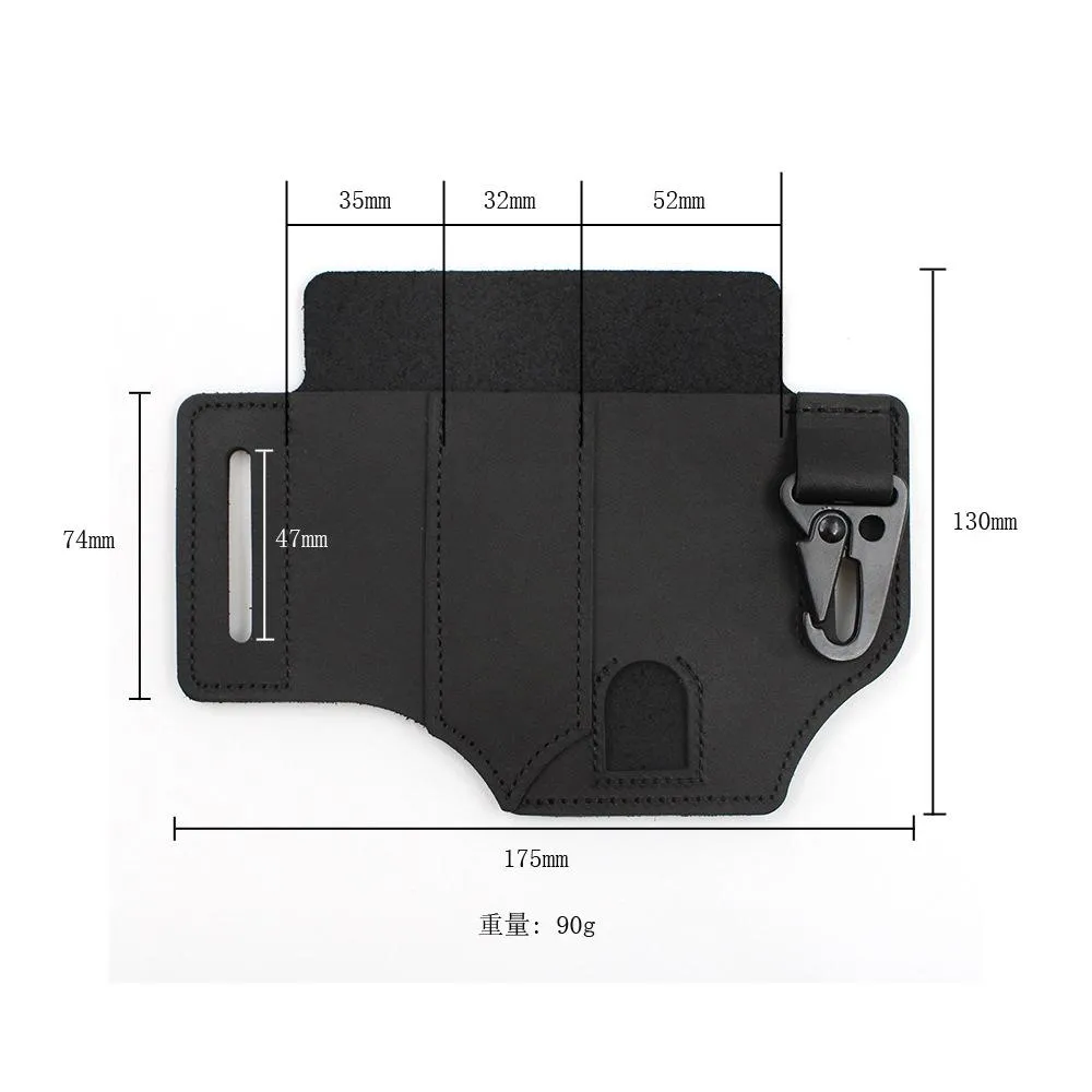 EDC Belt Loop Waist multitool case made of real leather