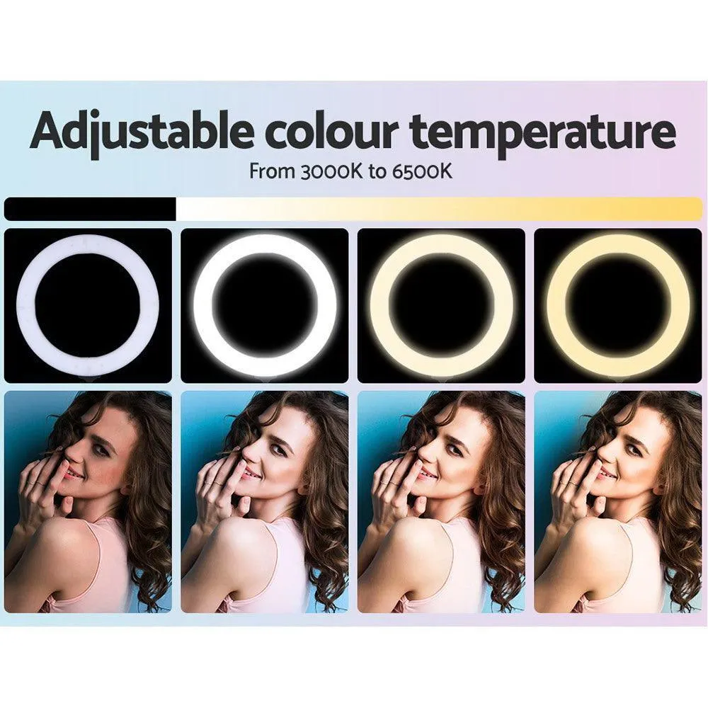 Embellir 14'' LED Ring Light 5600K 3000LM Dimmable Stand MakeUp Studio Video