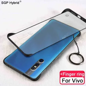 Fashion Silicone Phone Case on For Vivo Y17 Y3 Y85 Y91 Y91c Y97 Z5X S1 V9 V15 Z1 Pro v15pro 3D Protection Finger Ring Back Cover