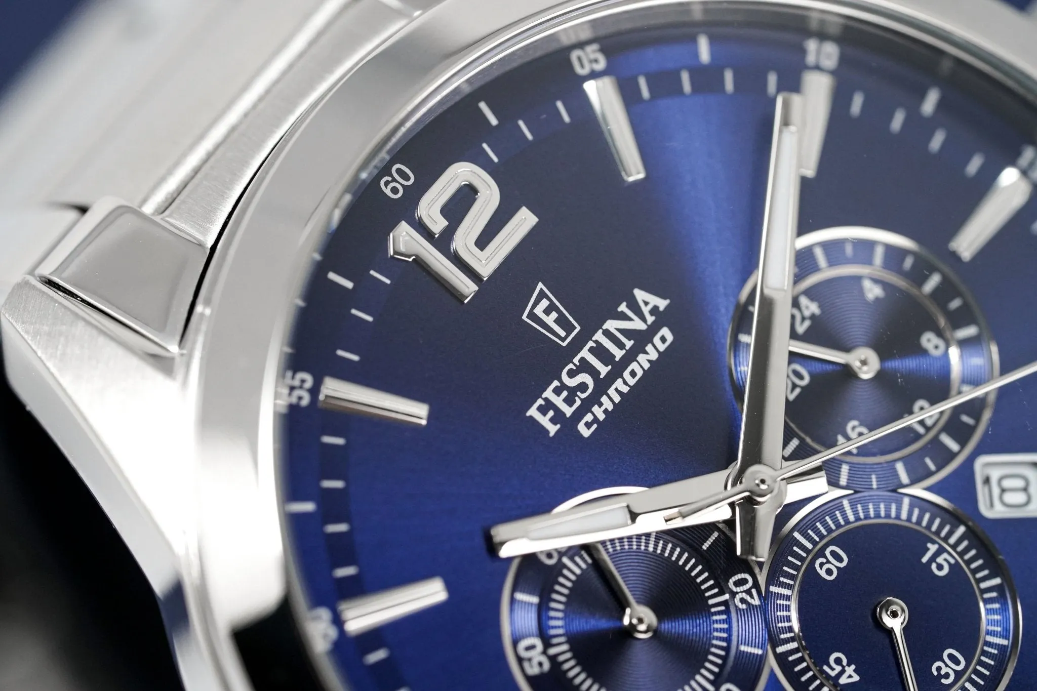 Festina Watch Blue Timeless Chrono Stainless Steel F20343-7