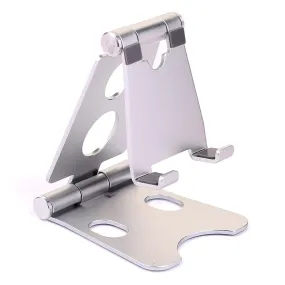 Foldable Desktop Phone Stand Holder-Silver