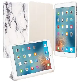 For Apple iPad 9.7 Inch 2017 - Premium PU Leather Folio Smart Cover w/Auto Sleep/Wake for iPad 9.7 In 2017 Release - Marble