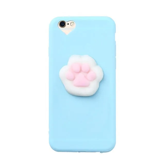 For iPhone 7 Plus 8 Plus 6 6S Plus Squishy Case Cute 3D Cat Seal Animal Stress Release Squish Cover For iPhone X 5S SE 6S 8 Plus