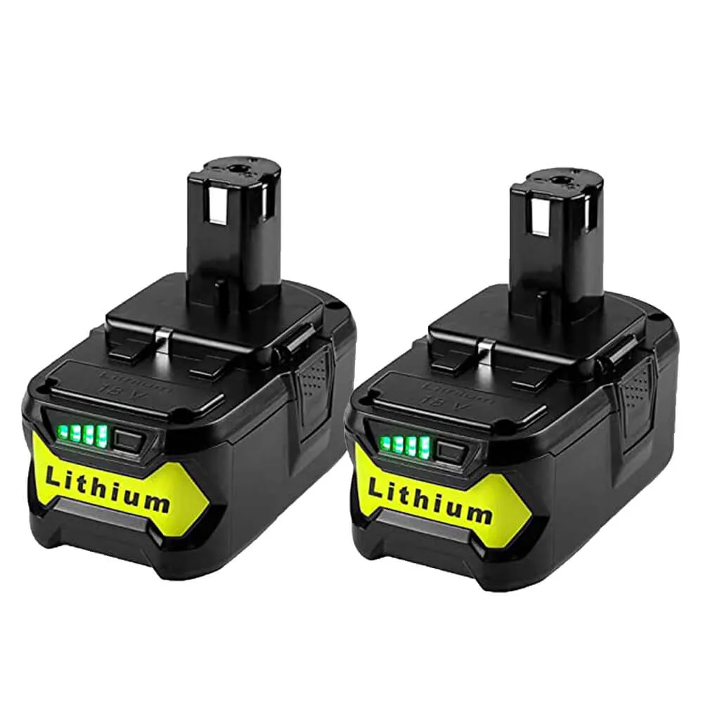 For Ryobi 18V Battery 5Ah Replacement | P108 Lithium Batteries 2 Pack