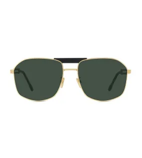 Fred Men's Green Aviator Sunglasses