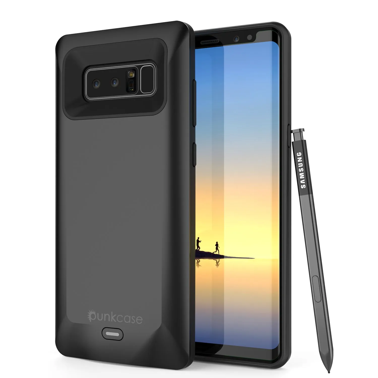 Galaxy Note 8 5000mAH Battery Charger W/ USB Port Slim Case [Blue]