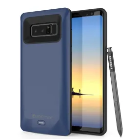 Galaxy Note 8 5000mAH Battery Charger W/ USB Port Slim Case [Blue]