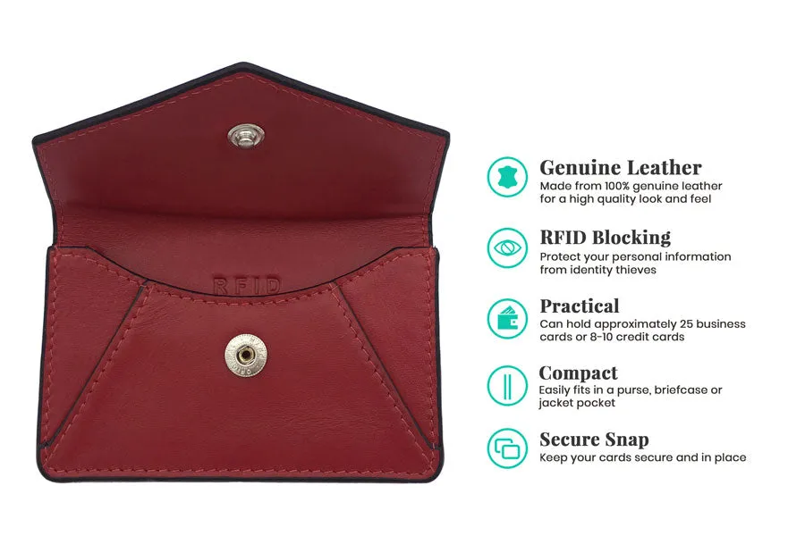 Genuine Leather Personalized RFID Card Holder