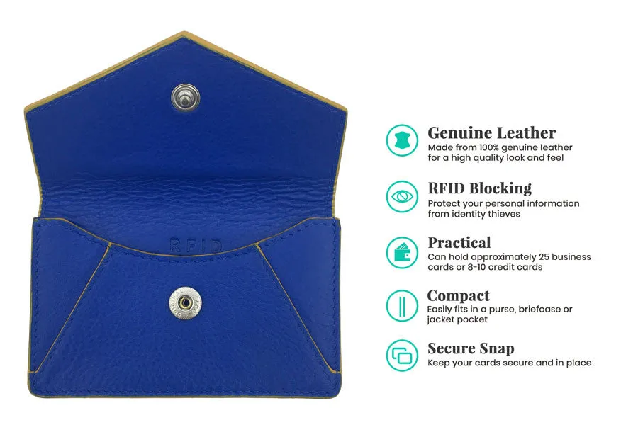 Genuine Leather Personalized RFID Card Holder