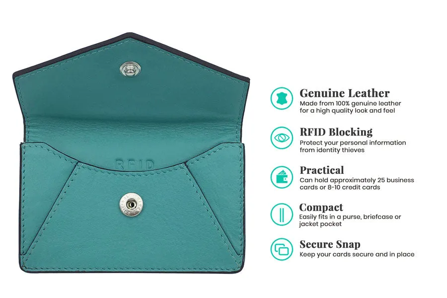 Genuine Leather Personalized RFID Card Holder