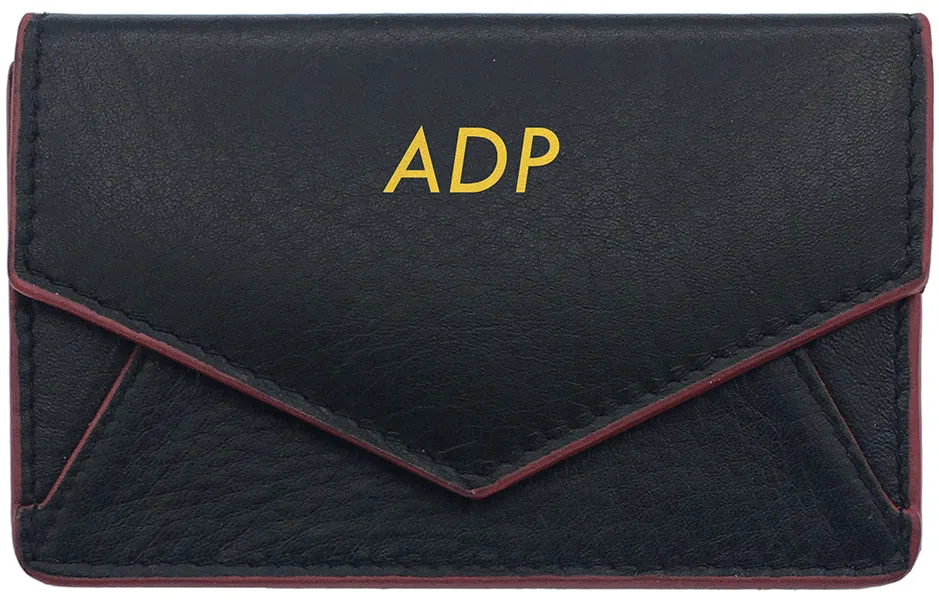 Genuine Leather Personalized RFID Card Holder