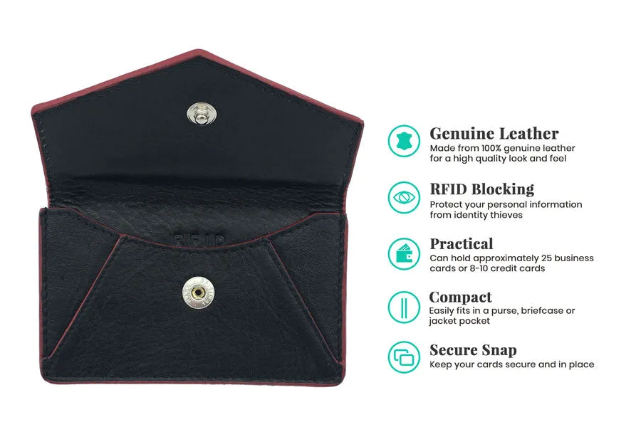 Genuine Leather Personalized RFID Card Holder