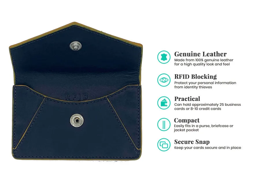 Genuine Leather Personalized RFID Card Holder