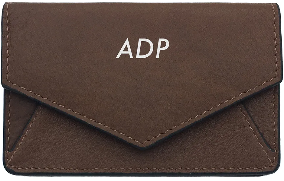 Genuine Leather Personalized RFID Card Holder