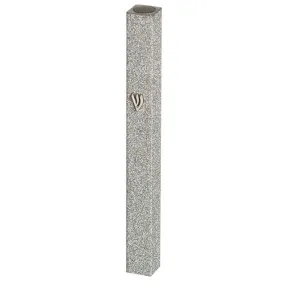 Glitter Silver Metal Mezuzah