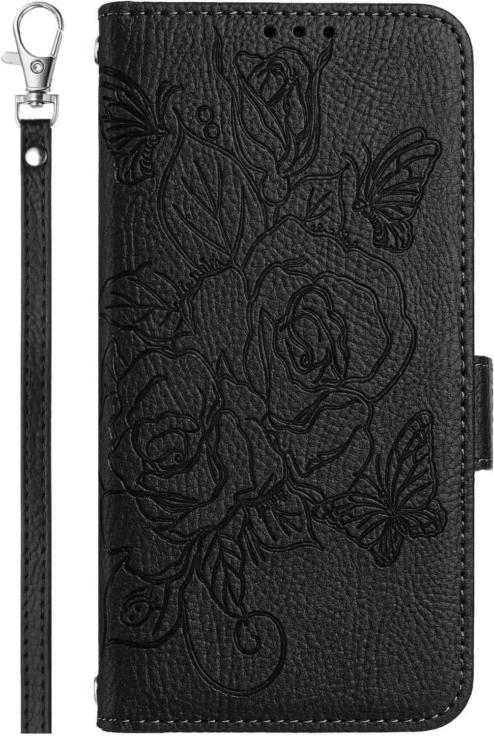 Google Pixel 9 Pro Roses Pattern PU Leather Flip Case Closure Wallet Case - Green