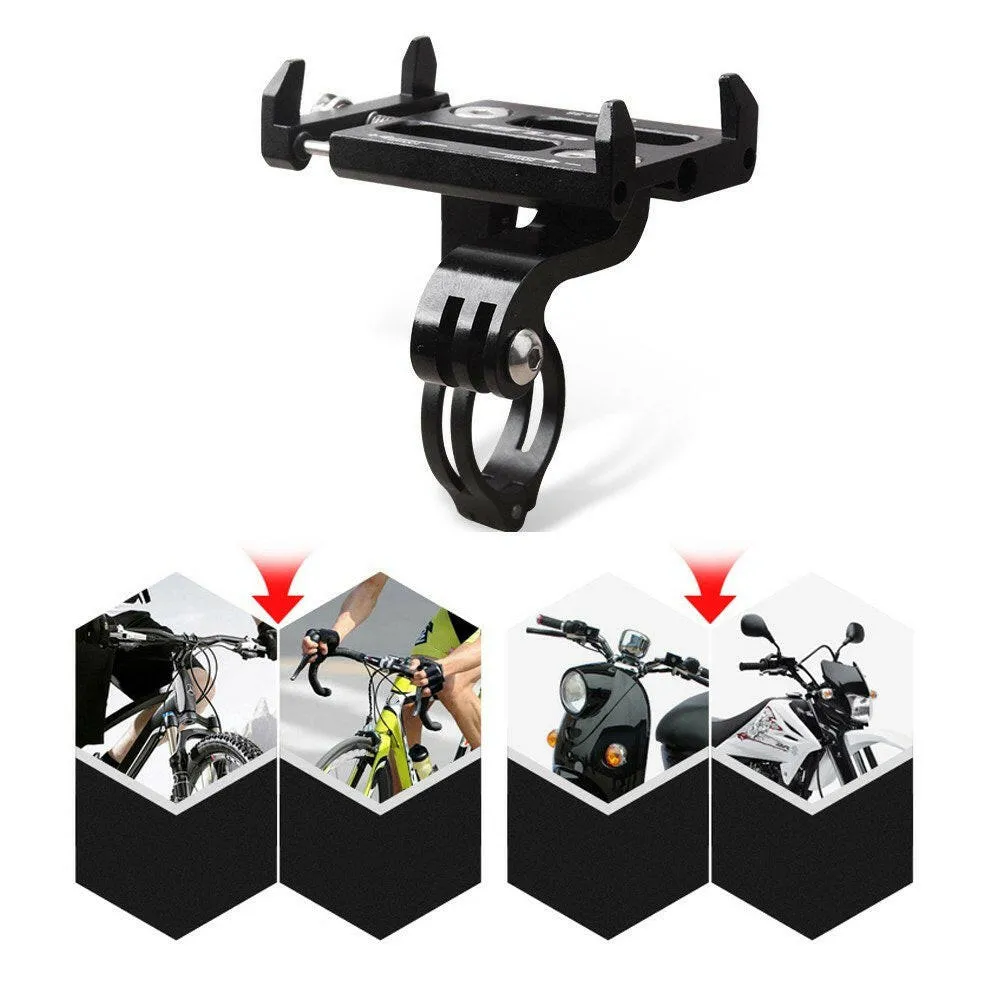 GUB Universal Bike Handlebar Holder Mount Aluminum Phone Holder Stand for 3.5-6.2 Inch Phone GPS Action Camera