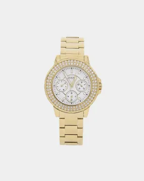 Guess Mainline Crown Jewel Watch Gold