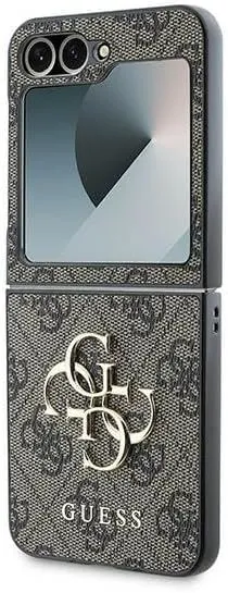 Guess PU Big 4G Metal Logo Case for Samsung Galaxy Z Flip 6 Brown - GUHCZF64GMGBR