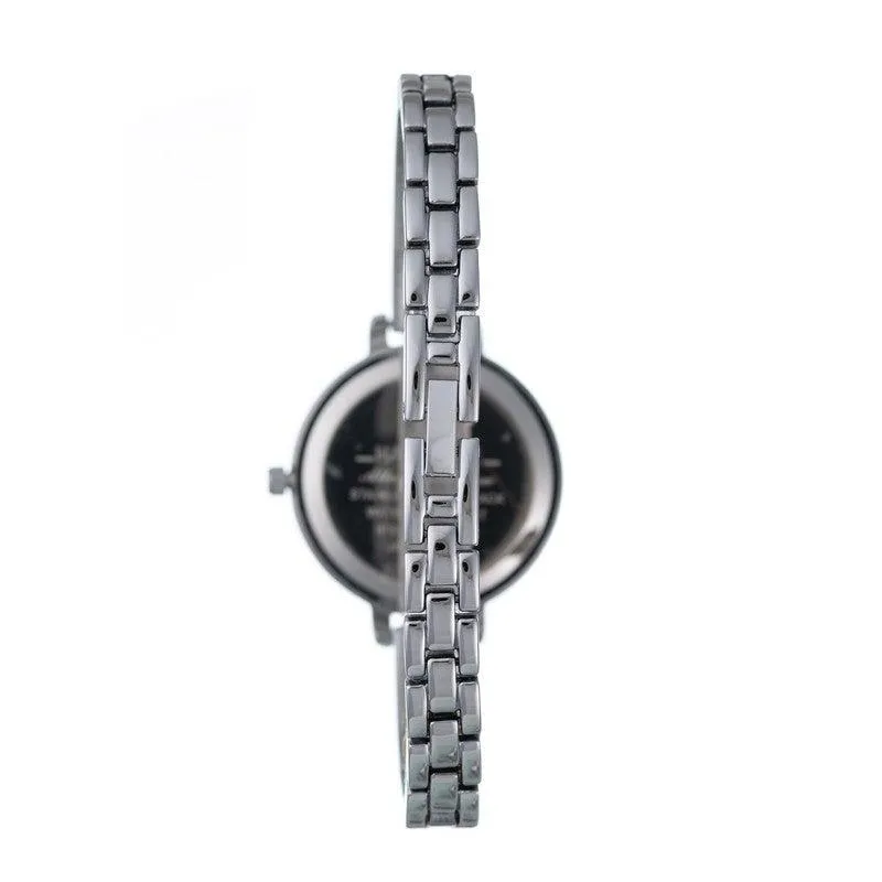 Hallmark Silver Glam Ladies Black Dial