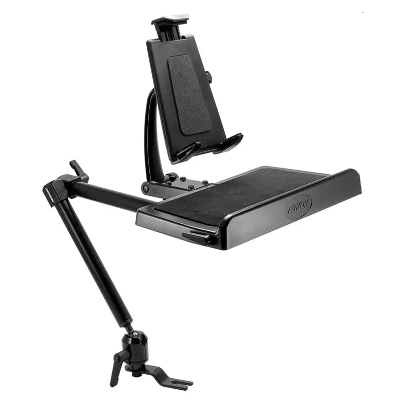 Heavy-Duty Car Seat Rail Tablet Mount with Keyboard Tray Combo