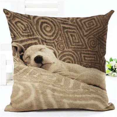 Hot Sale Angel Bull Terrier Cushion Covers Dog Pet 45x45cm Soft Material Pillow Cases For Kids Baby Girl Boy Bedroom Decor