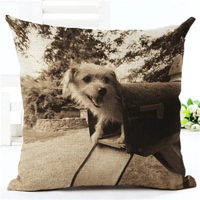 Hot Sale Angel Bull Terrier Cushion Covers Dog Pet 45x45cm Soft Material Pillow Cases For Kids Baby Girl Boy Bedroom Decor