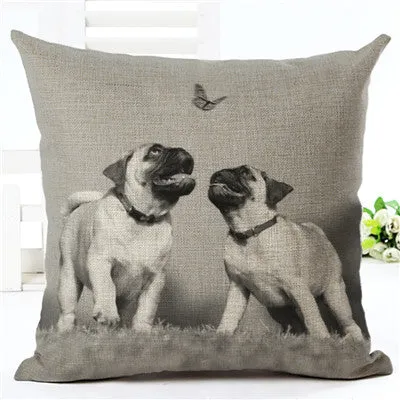 Hot Sale Angel Bull Terrier Cushion Covers Dog Pet 45x45cm Soft Material Pillow Cases For Kids Baby Girl Boy Bedroom Decor