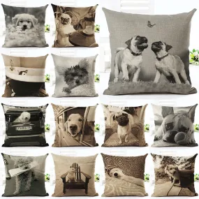 Hot Sale Angel Bull Terrier Cushion Covers Dog Pet 45x45cm Soft Material Pillow Cases For Kids Baby Girl Boy Bedroom Decor