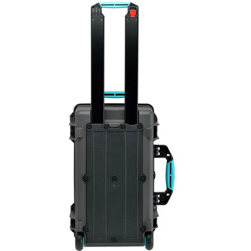 HPRC 2550W - Wheeled Hard Case Empty with Turquoise Handle (Grey)