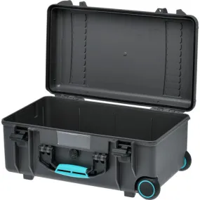 HPRC 2550W - Wheeled Hard Case Empty with Turquoise Handle (Grey)