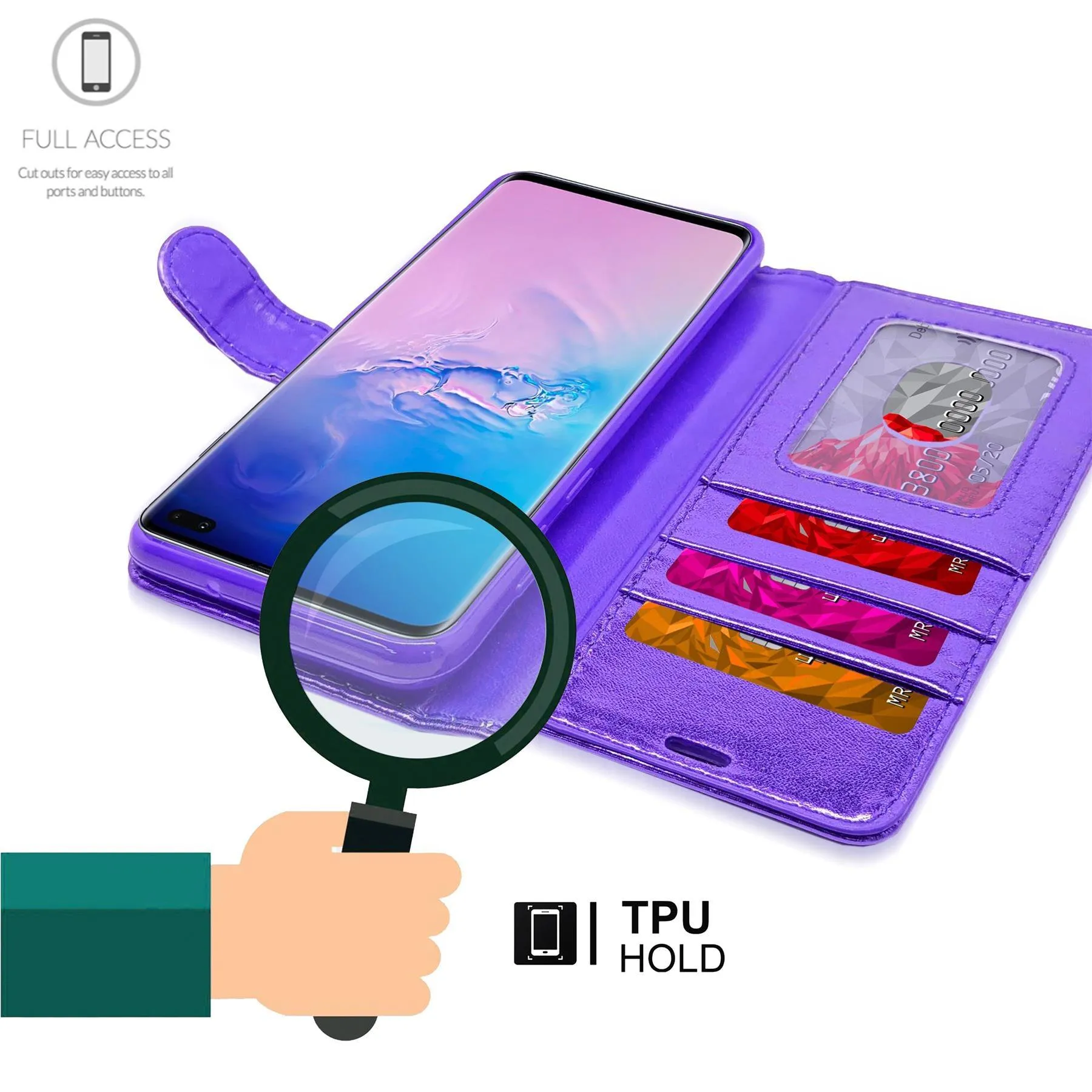 Huawei P30 Pro Flip Folio Book Wallet Case