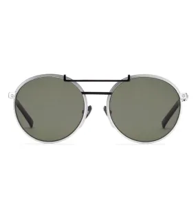 Hublot Unisex Green-mirrored Round Sunglasses