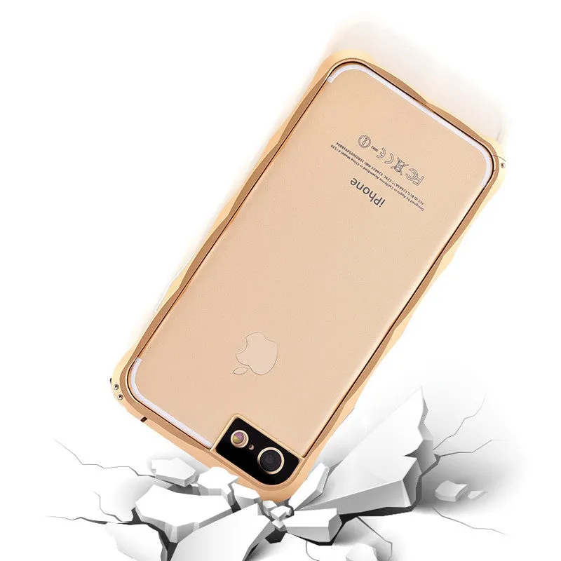 iMatch Slim Light Aluminum Metal Shockproof Bumper Case with Kickstand