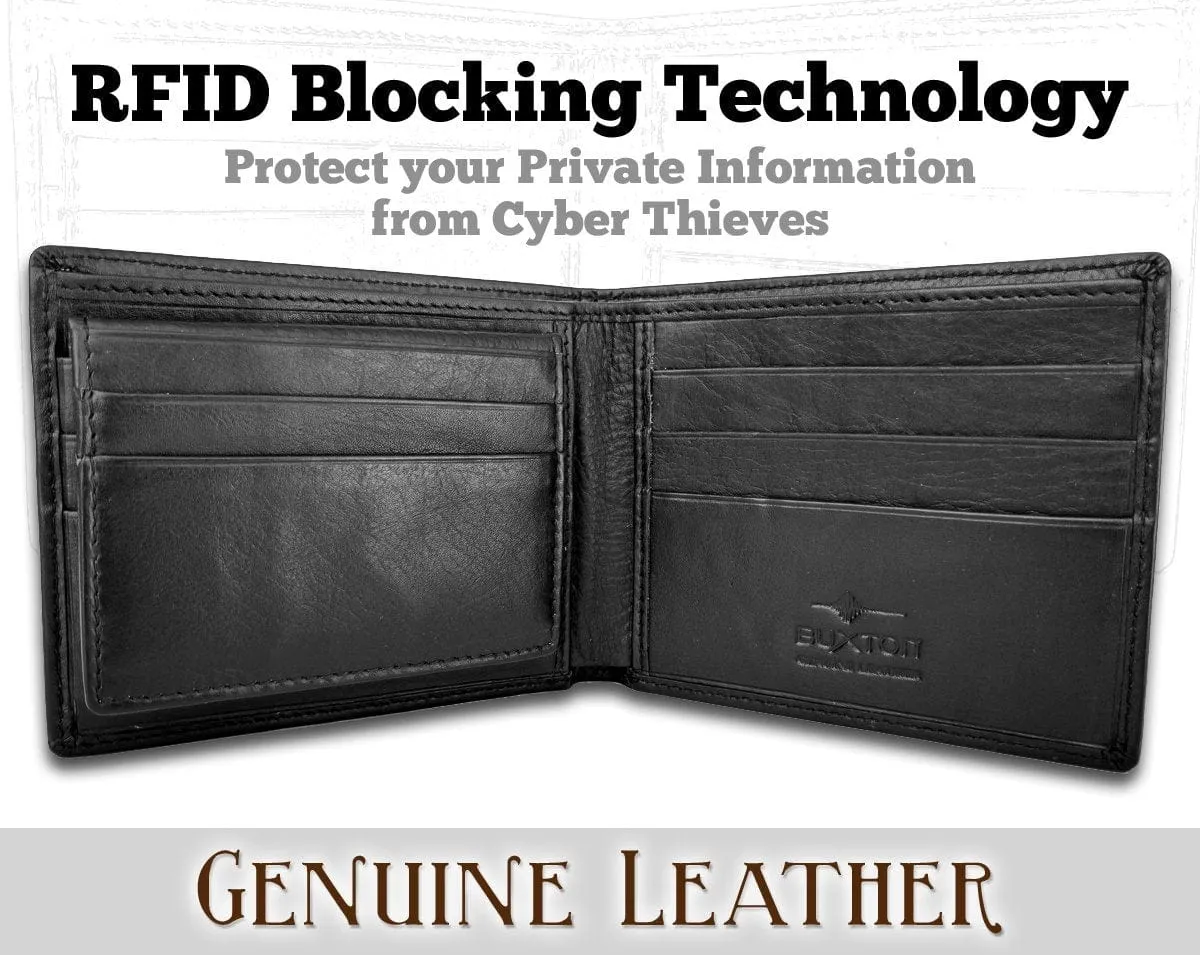 Initial Custom Laser Engraved Wallet Fathers Day Gift Unique Personal Gifts for Moms Leather Bifold Black 30th Birthday Idea for Brother