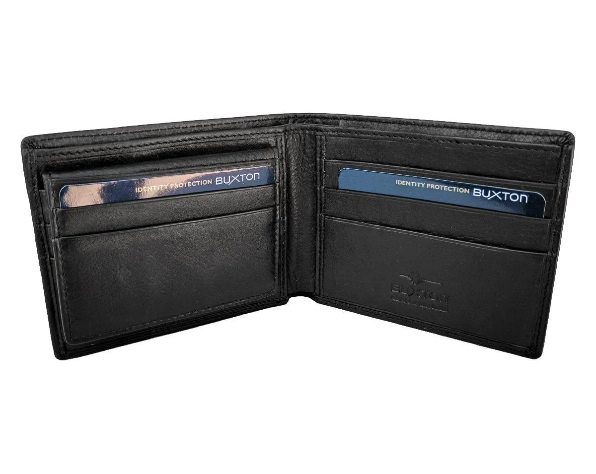 Initial Custom Laser Engraved Wallet Fathers Day Gift Unique Personal Gifts for Moms Leather Bifold Black 30th Birthday Idea for Brother