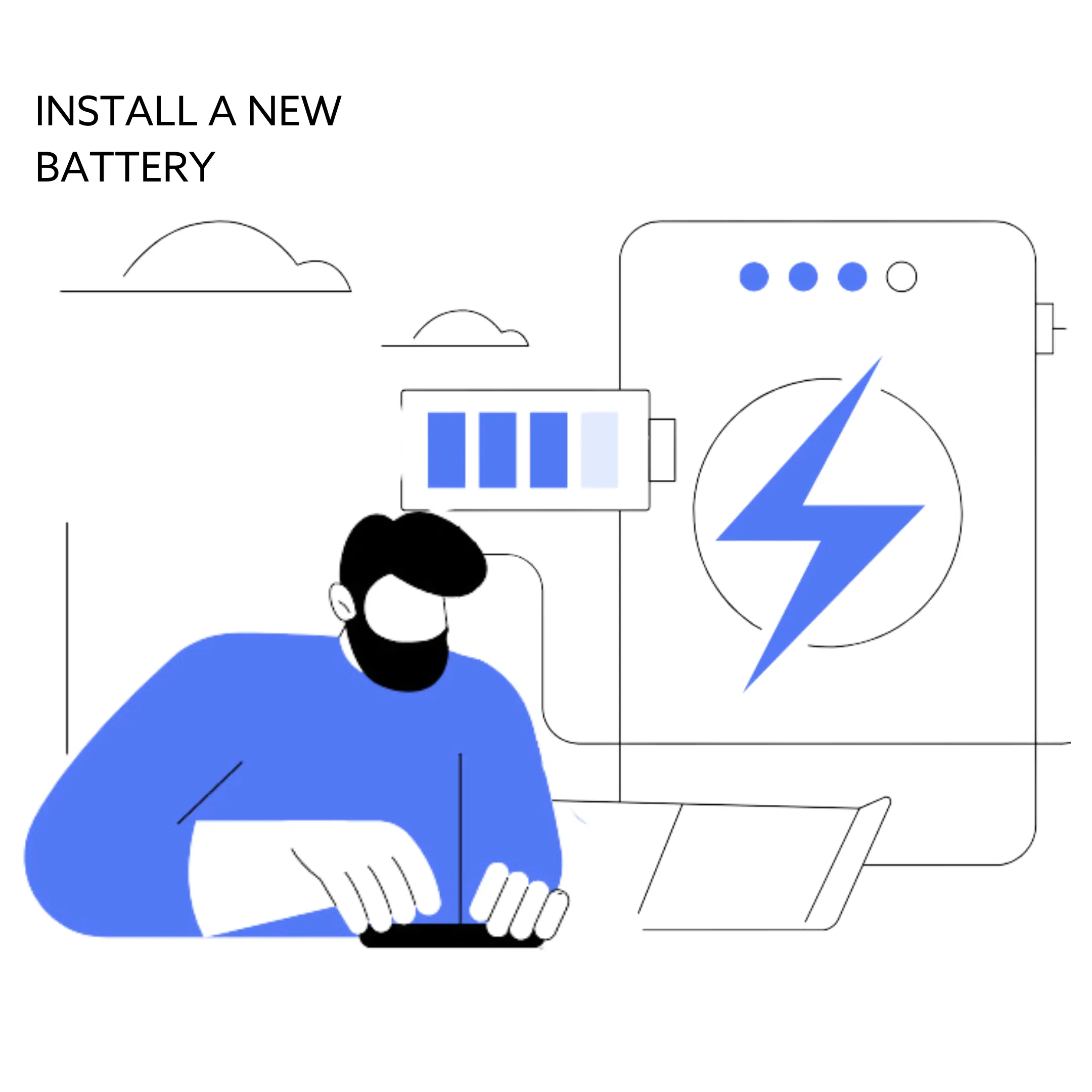 Install a new battery¹ (Note: this option delays dispatch by one business day)