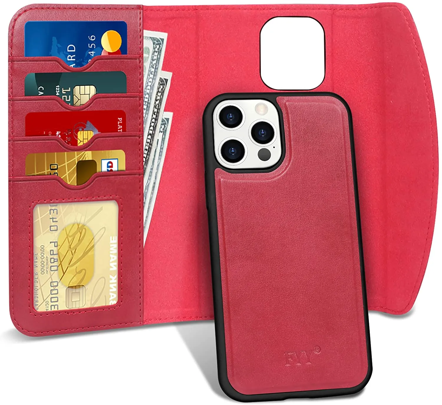 iPhone 12 Pro Max Magnetic Detachable Wallet Case