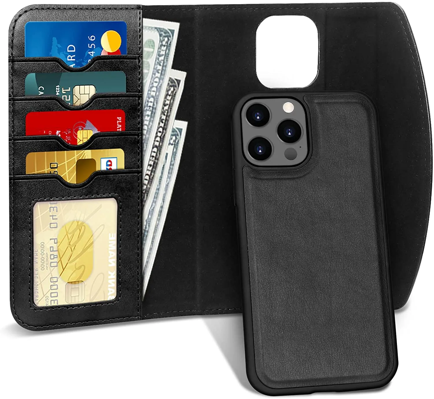 iPhone 12 Pro Max Magnetic Detachable Wallet Case