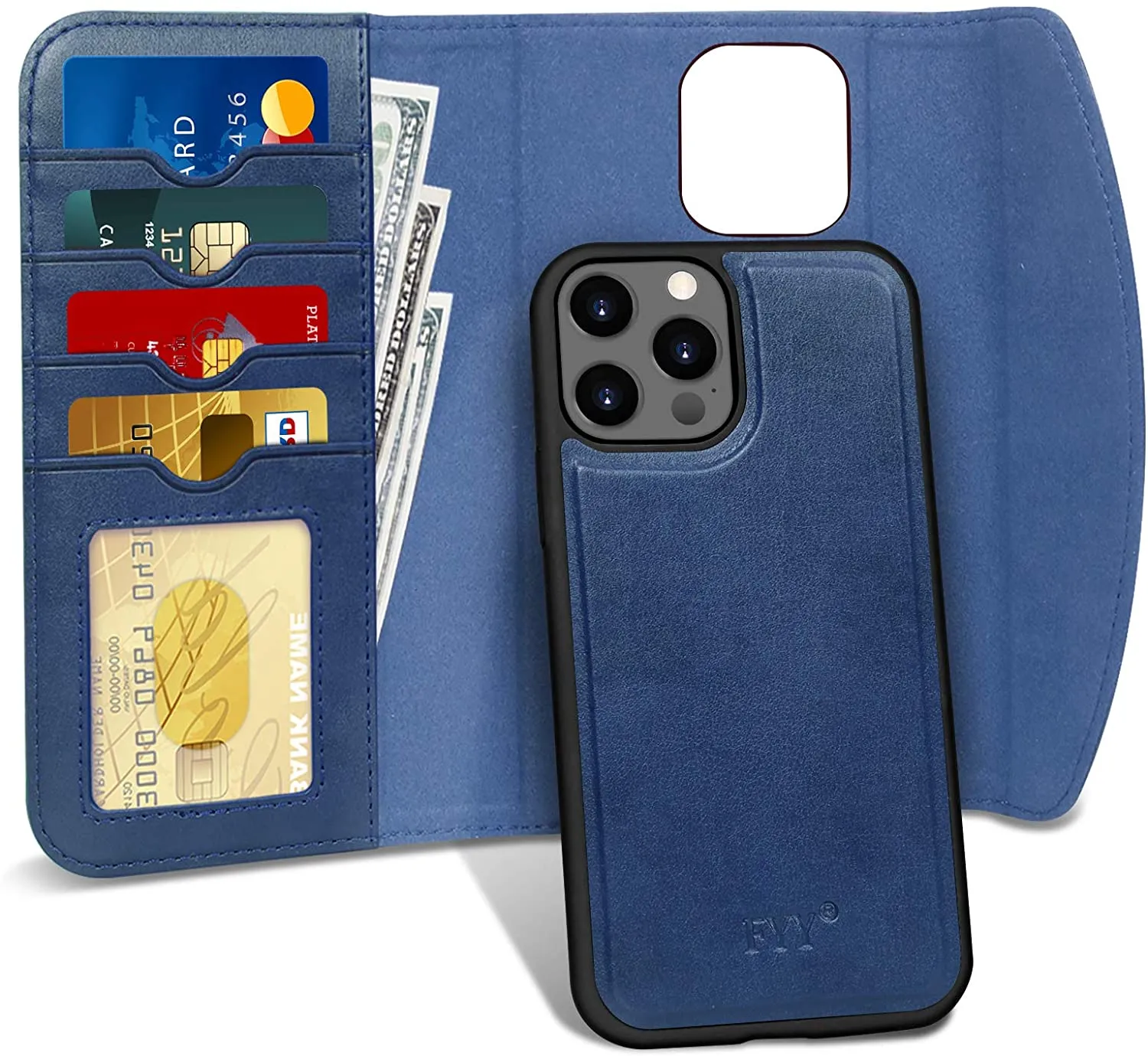 iPhone 12 Pro Max Magnetic Detachable Wallet Case